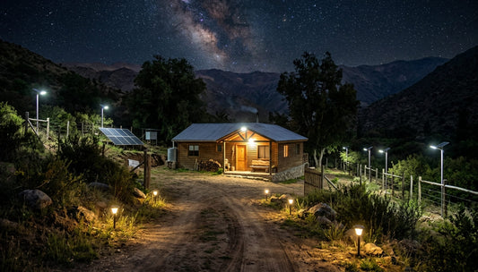 Iluminación solar para cabañas en invierno: soluciones prácticas