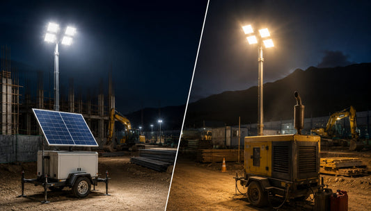 Iluminación solar vs generador diésel en faenas: comparativa real de costos y operación