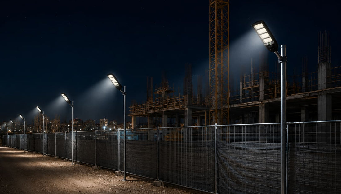 Cómo iluminar el perímetro de una obra sin conexión a la red eléctrica