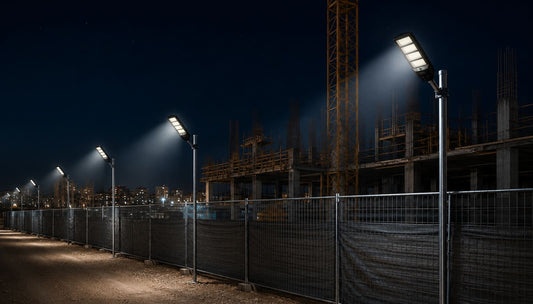 Cómo iluminar el perímetro de una obra sin conexión a la red eléctrica