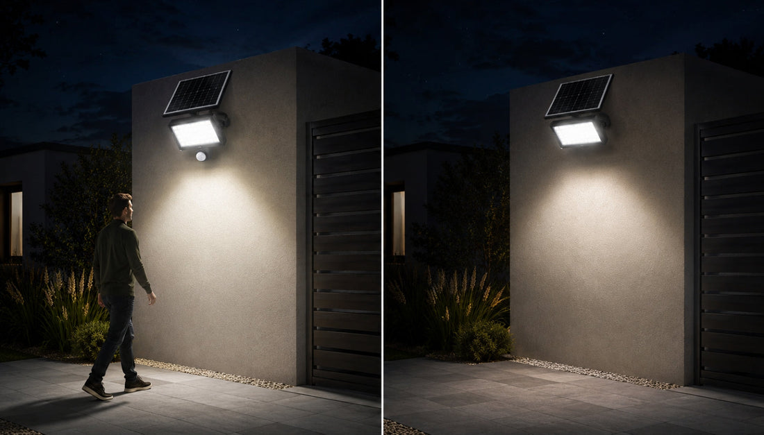 Foco solar con sensor PIR vs sin sensor: cuál conviene según tu caso