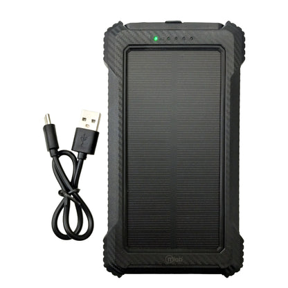 Power bank solar 10000 mAh con cable USB incluido para carga rápida