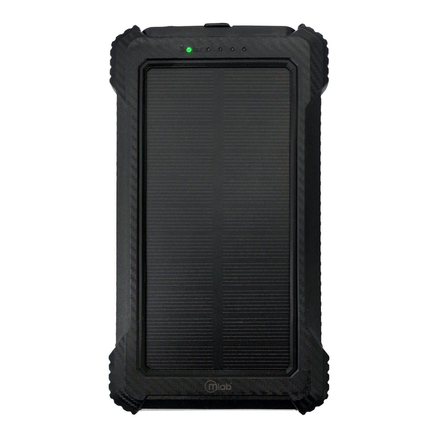 Power bank solar 10000 mAh Mlab con panel solar frontal integrado para carga en exteriores
