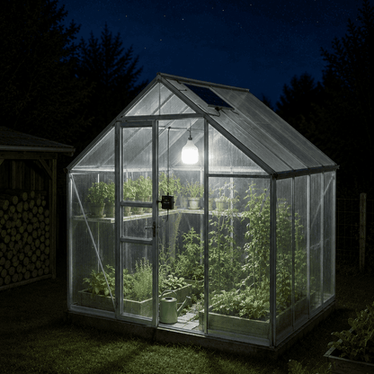 Sistema solar FreeLuz Felibox con 1 ampolleta LED 50W, iluminación autónoma sin instalación eléctrica.