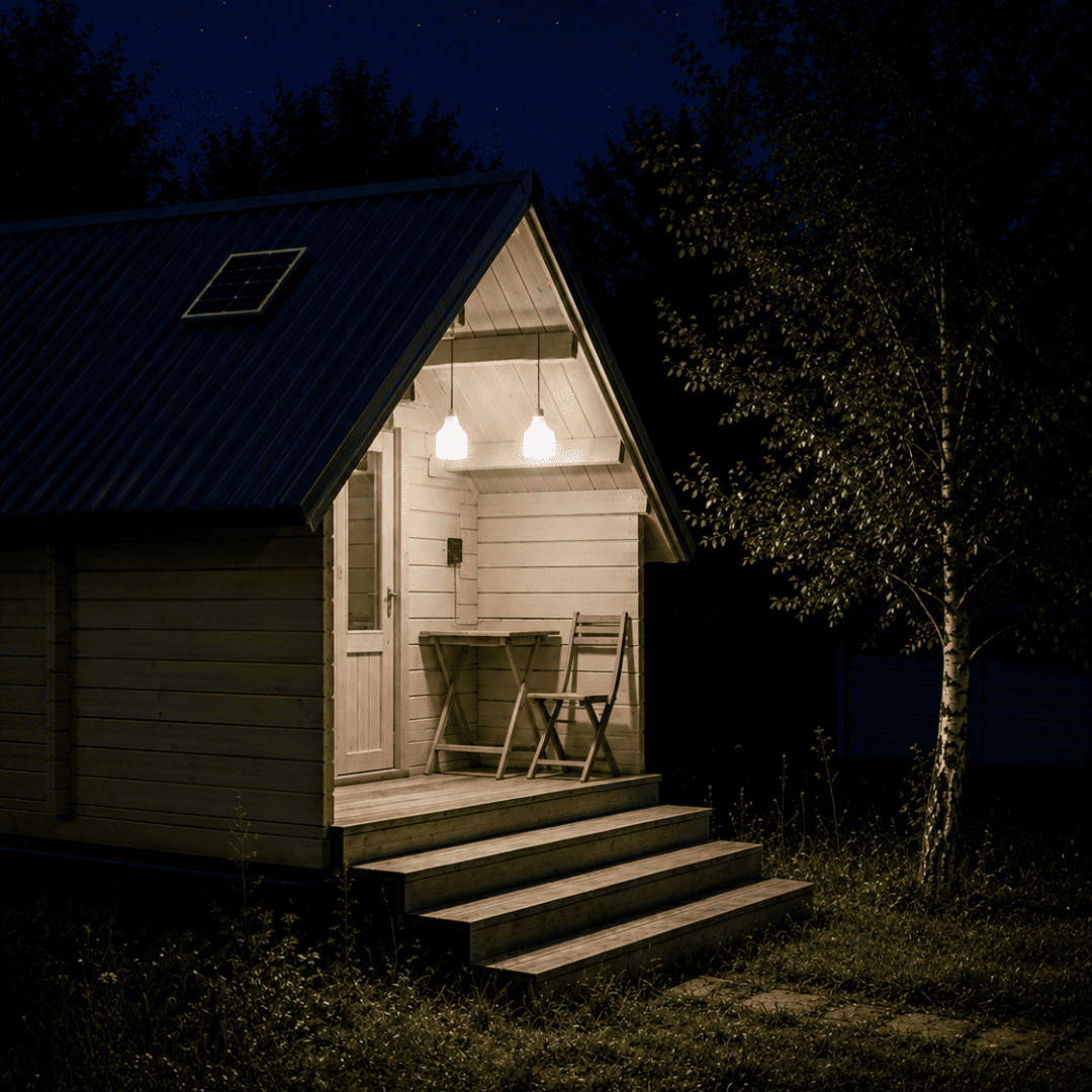 Sistema solar FreeLuz Felibox con 2 ampolletas LED 50W, iluminar espacios sin electricidad.